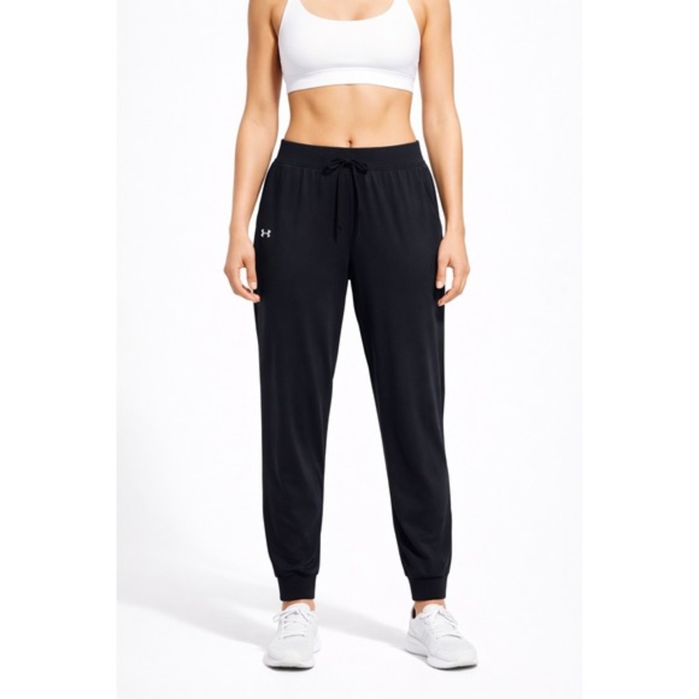 Under Armour Meridian Joggers Black Athletic Pants L Athleisure Sporty 89-62